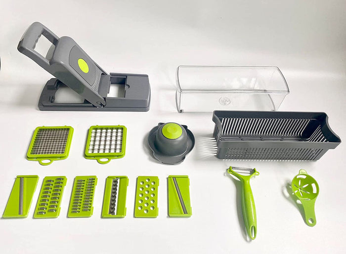 12in1 Multifunctional Kitchen Vegetable Slicer Dicer Adjustable Mandolin Chopper