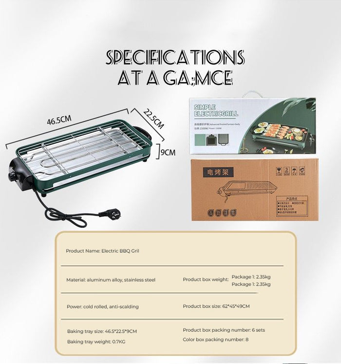 1500W Electric BBQ Grill