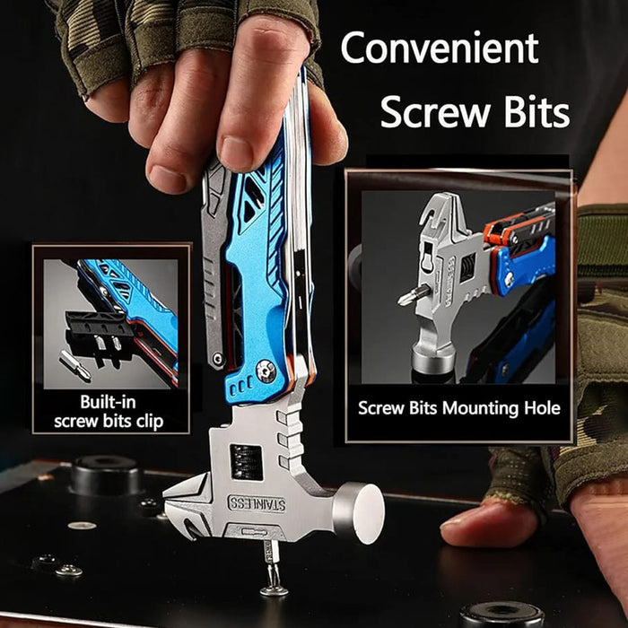 A Person is Holding 18-in- 1 Multi-tool Knife.
