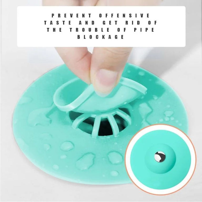 Someone is installing a Silicone Sink Hair Strainer  in the sink