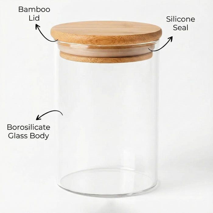 Spice Jar from 3-Tier Spice Storage Jar Set with Wooden Rack Organizer.