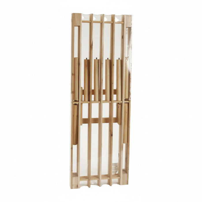 Folded Form Of Homeway 3 Tier Wooden Shoe Rack.
