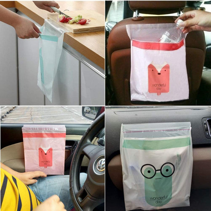 Installed Easy Stick Disposable Trash Bags in a different space