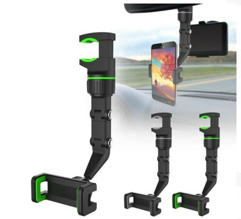 360° Adjustable Vehicle Mirror Mobile Phone Holder
