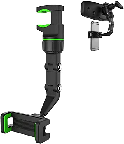 360° Adjustable Vehicle Mirror Mobile Phone Holder