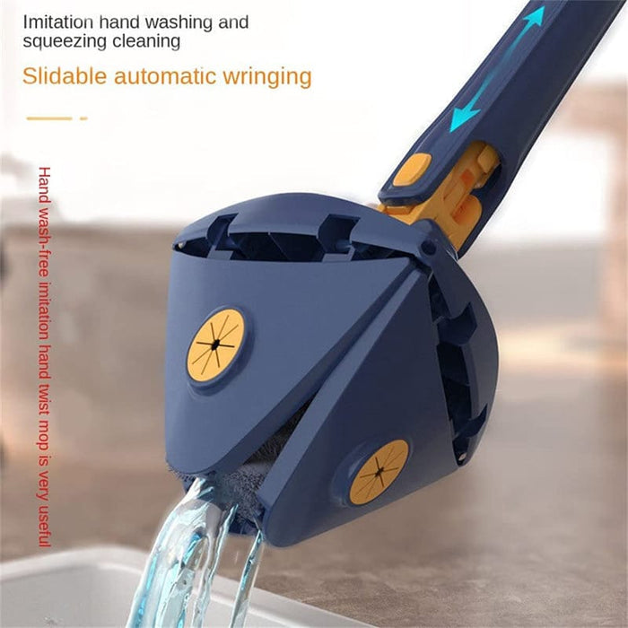 360° Rotatable Triangular Self-squeeze Telescopic Cleaning Mop