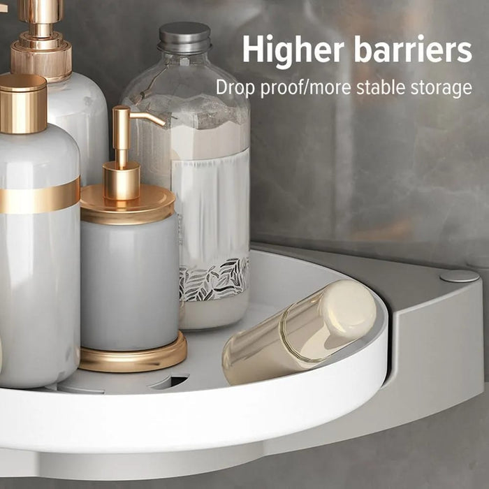 A close-up view of the 360° Rotatable Washroom and Kitchen Corner Rack