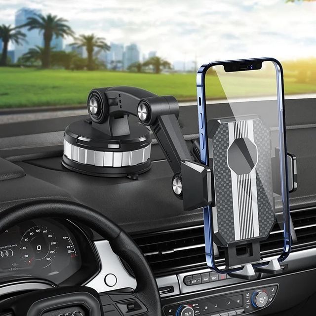 360° Rotating Super Adsorption Adjustable Magnetic Car Phone Holder placed in the car