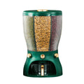 4-Grid 10L Kitchen Dry Food Cereal Rice Dispenser Storage with something in it