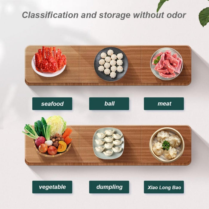 4 Layer Large Capacity Stackable Dumpling Snack Storage Box with Freshness Timer