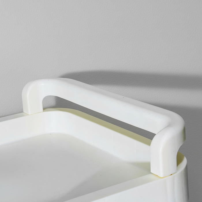 Handle Design Of 4 - Tier Rolling Storage Organizer Rack.