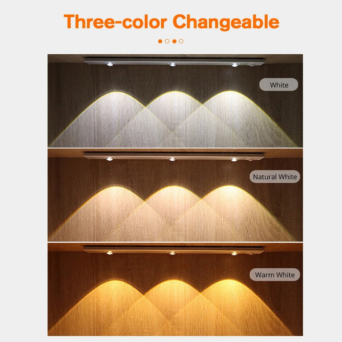Three Color Modes Of  LED Smart Cabinet Light.