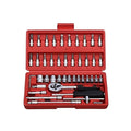 46 Pieces 1/4-Inch Drive Socket Ratchet Wrench Set