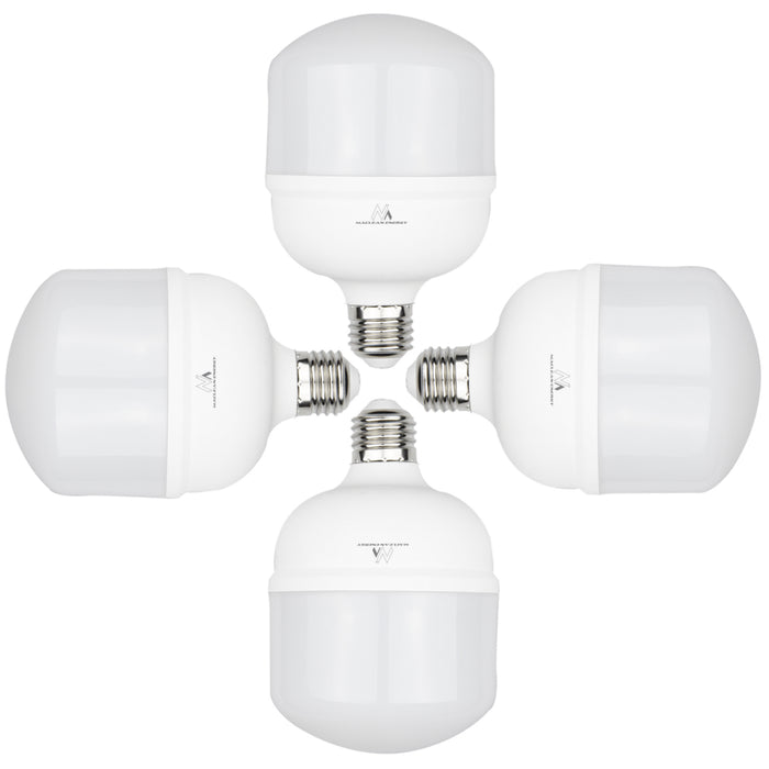 4x Maclean LED bulb, E27, 48W, 220-240V AC, cold white, 6500K, 5040lm, MCE304 CW