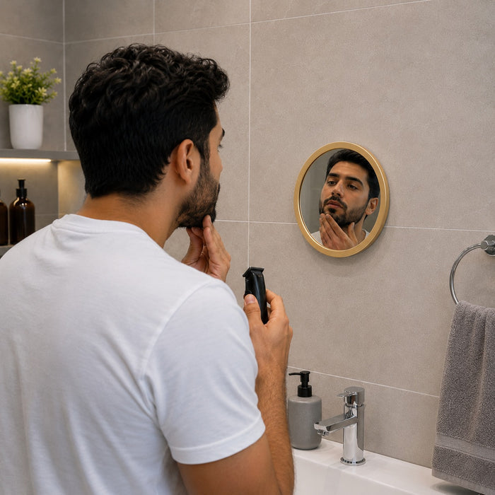 5X Magnifying Mirror with 3 Suction Cups, Wall Mounted Makeup & Shaving Mirror for Bathroom, Vanity & Travel