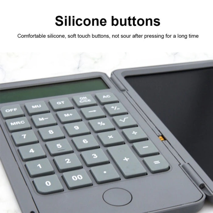 6 inches Handwriting Notepad Calculator, 12 Digits LCD Display with Stylus Pen, Erase Button, Lock Function, Gift for Kids