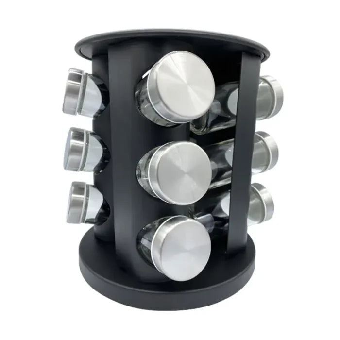 8/12 Spice Jars Carousel Stainless Steel Rotating Spice Rack
