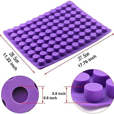 88 Cavities Mini Round Cheese Cakes Baking Silicone Molds