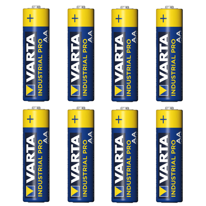 8x R-06 LR6 AA 1.5V alkaline battery Varta Industrial 4006