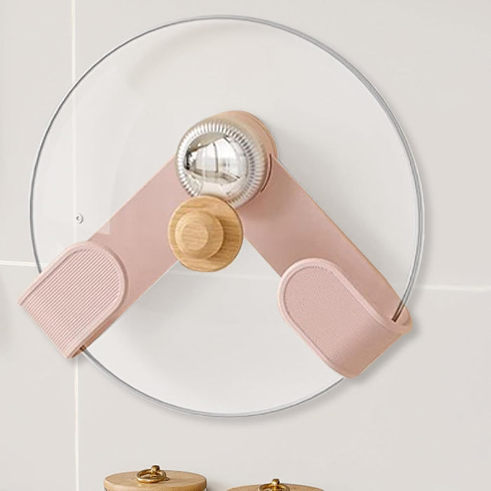 Adjustable Wall Hook for Lids & Utensils, Multifunction Suction Holder for Kitchen & Bathroom