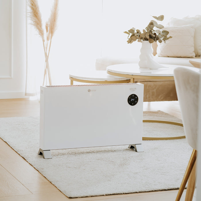 Adler convector heater, LED display, remote control, 3 heating levels, thermostat, max 2000W, AD 7752