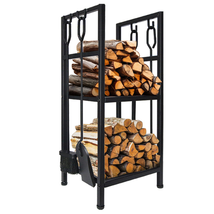 Adler metal wood rack, with tools, metal, black, AD 6815