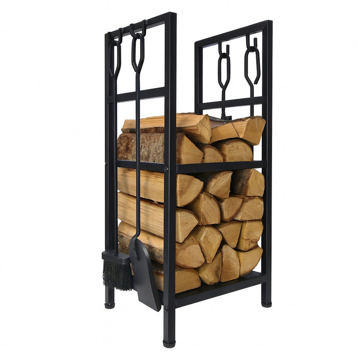 Adler metal wood rack, with tools, metal, black, AD 6815