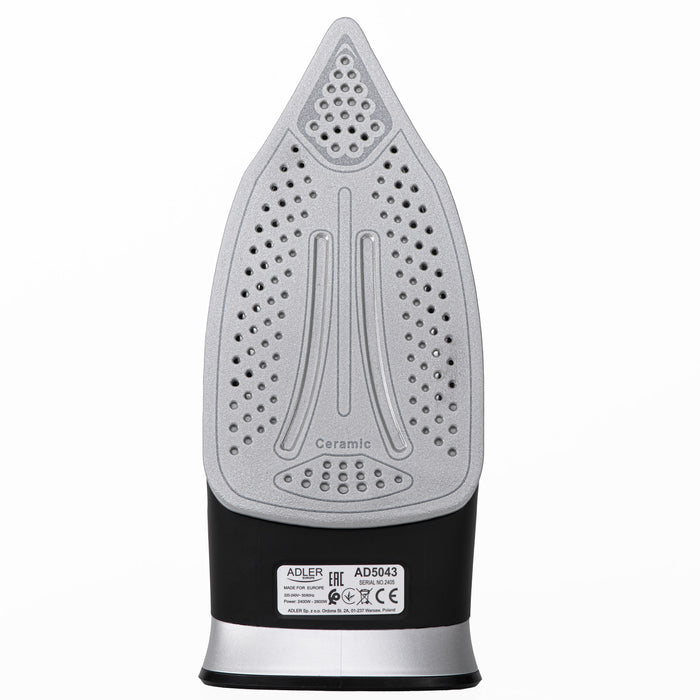Adler steam iron, cordless, ceramic soleplate, 2800W, AD 5043