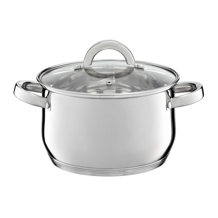 Ambition cookware set, stainless steel, 8 pieces, thick bottom, Berry