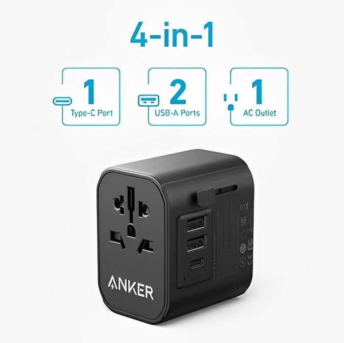 Anker 312 Outlet Extender Travel Adapter  A9212K11 with various port types