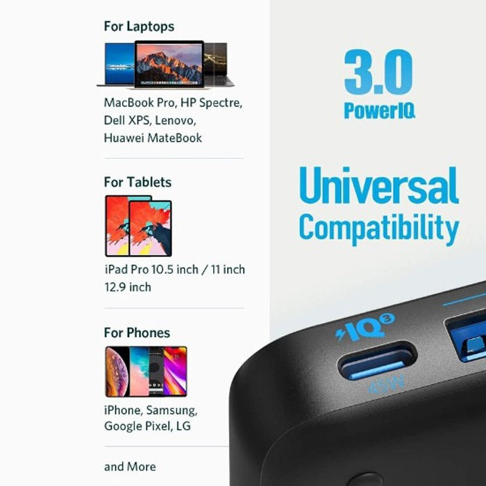 Anker PowerPort Atom 3 Slim 65W with universal compatibility