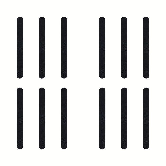 Black self-adhesive anti-slip grip strips