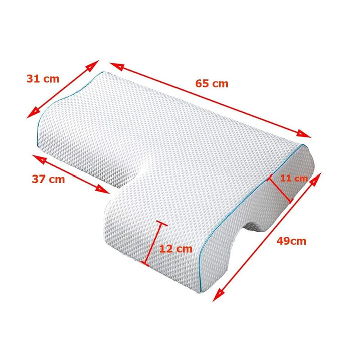 Size Of Arched Couple Cuddle Pillow.