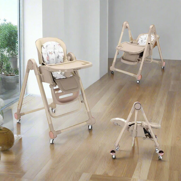 A Baby Dining Chair in Different Positions.