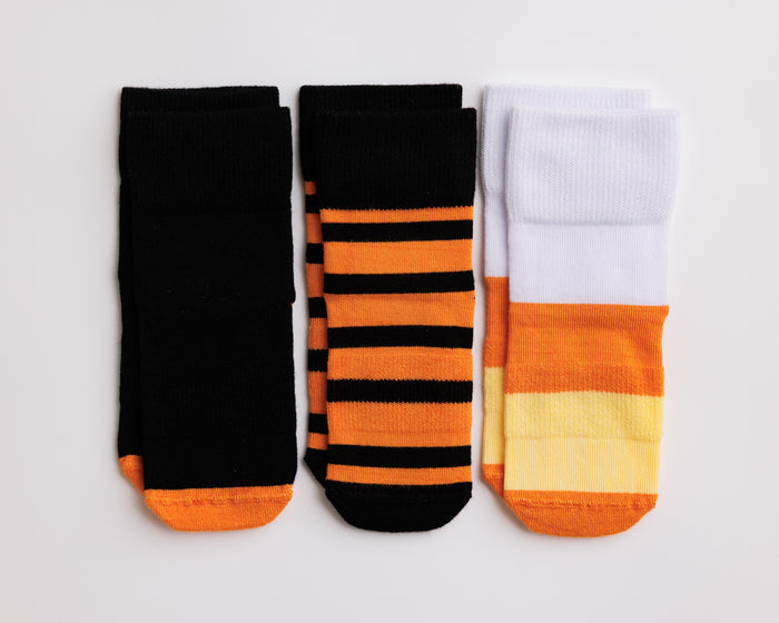 Baby & Kids Grip Socks, Candy Corn, 3-Pack