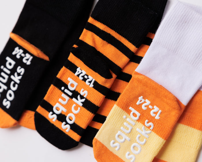 Baby & Kids Grip Socks, Candy Corn, 3-Pack