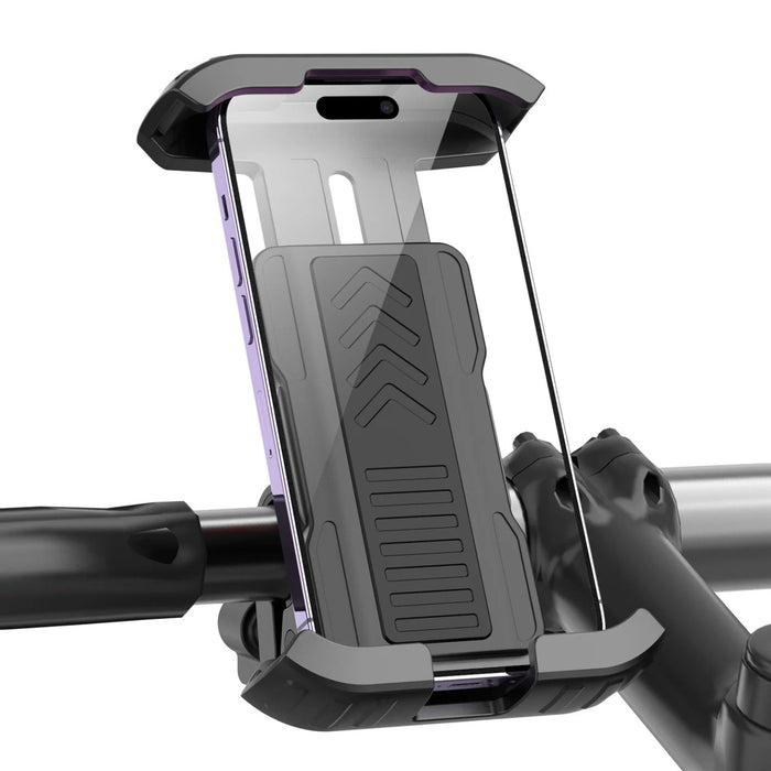 Bike Mobile Phone Holder is Fixed on Handlebar Of Cycle.