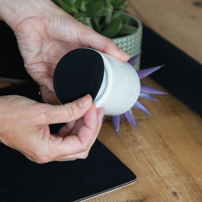Black velour furniture protection film