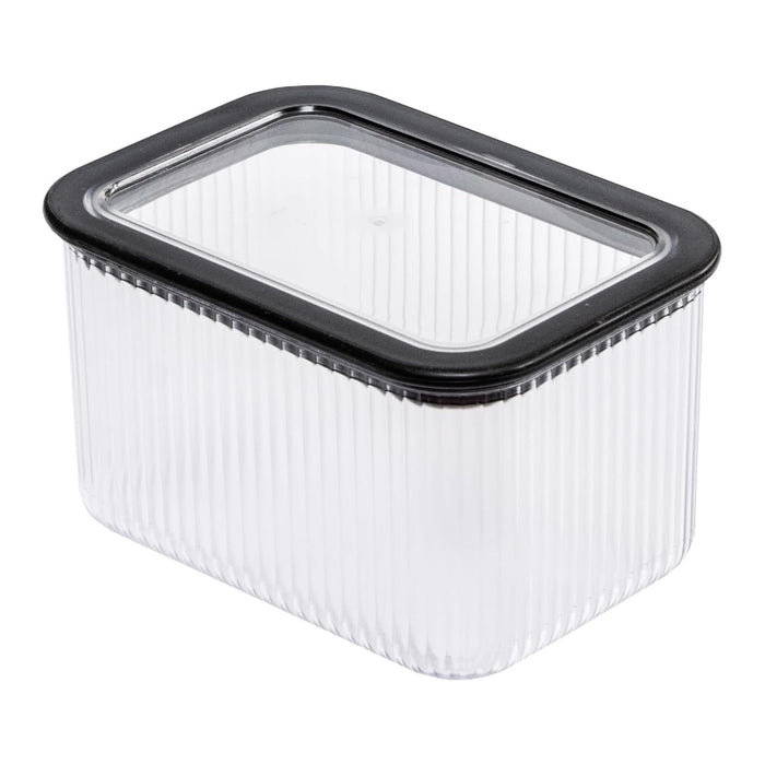 Branq kitchen container, for food, 1 l, transparent with black seal, Neroli