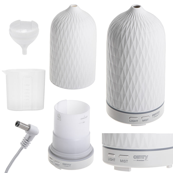 Camry CR 7970 Ultrasonic ceramic aroma diffuser, 100 ml, mood lamp