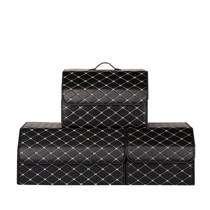 Car Trunk Folding Leather Organizer Storage Box