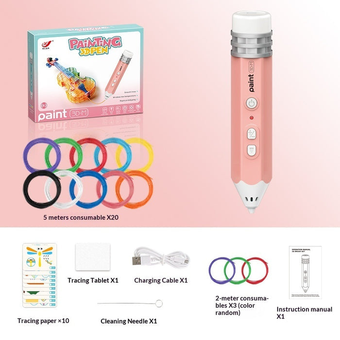 Pink / 10 Colors 5 Meters Set / Pencil Style