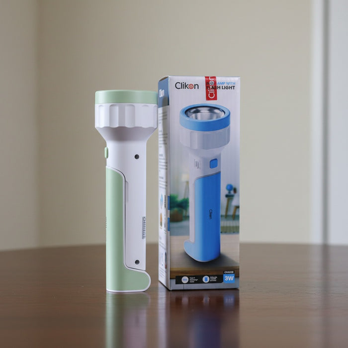 Clikon Desk Lamp with Flashlight and its Pack.