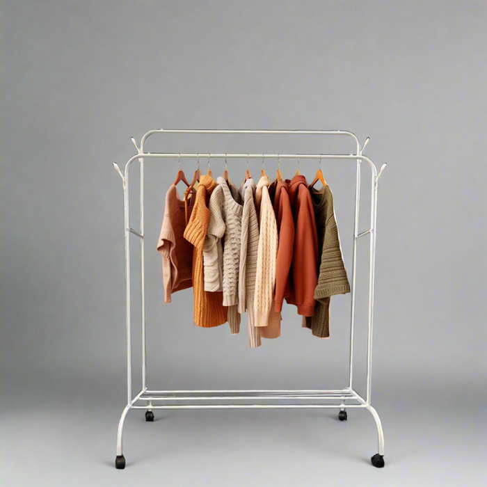 Cloth Organizer Stand, Double Rail Garment Display Rack