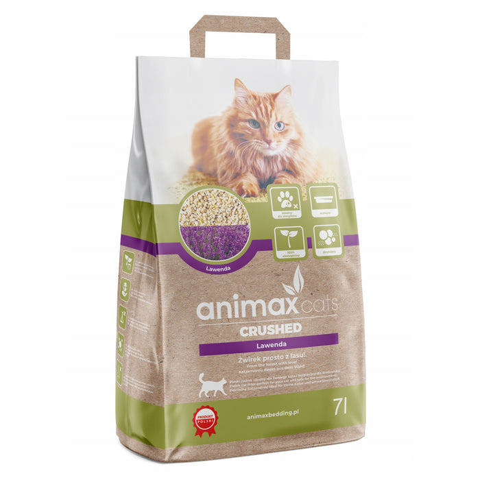 Clumping Litter, Lavender, crushed, 7 liters + Clumping Litter, Classic, crushed, 7 liters, Animax