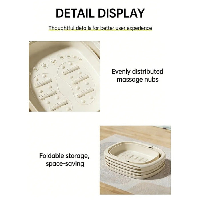 Design Details of Collapsible Foot Spa Basin.