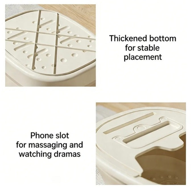Design Details of Collapsible Foot Spa Basin.