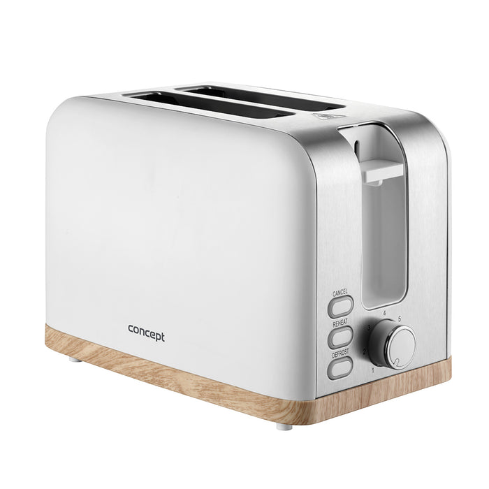 Concept electric toaster, 930W, 7 degrees of browning, white, TE2015 (EU plug)