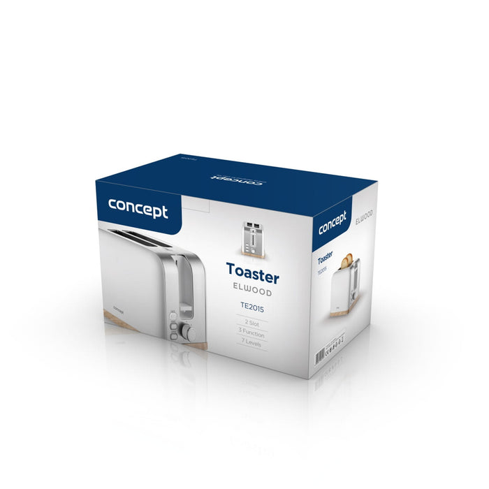 Concept electric toaster, 930W, 7 degrees of browning, white, TE2015 (EU plug)