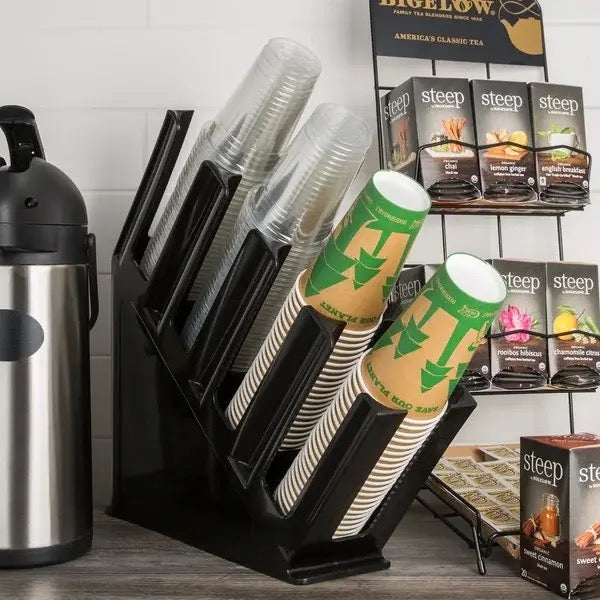 4 Compartment Cup Holder Having  Disposable Paper Cup.